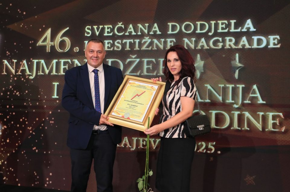 Elvir Ajanović dobitnik prestižne nagrade „Evropski najmenadžer 2025“, ZEPS-u nagrada „Najbrend“